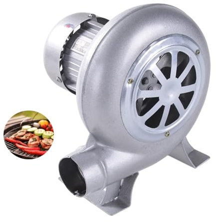 Soplador De Aire Eléctrico Centrífugo - Turbina Soplador De Castillos Hinchables, Parrilla del Encendedor del Carbón De La Fan, Excitador De Llama De Arranque De Fuego De Parrilla(80W)