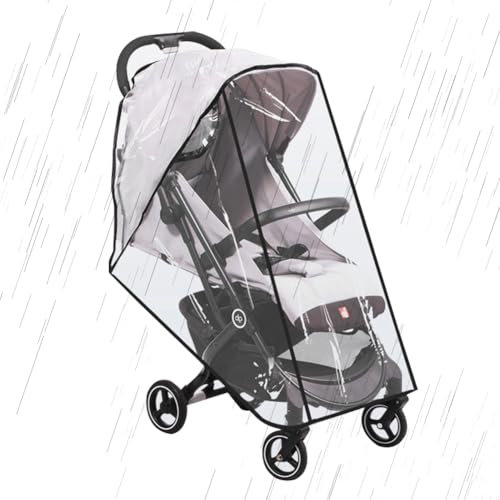 Regenschutz für Kinderwagen, Kinderwagen Regenschutz Universal, Regenverdeck für Buggy, Regenschutz Kinderwagen, für Winddicht, Wasserdicht, Gute Luftzirkulation, Transparent