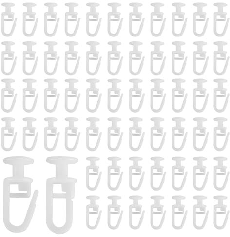 120 Stück 11mm Gardinengleiter für Gardinenschienen, Vorhanghaken Gardinenhaken für Schienen, Faltengleiter Faltenlegehaken zum Einhängen für Vorhangschienen Gardinenbretter Gardinen Laufschienen