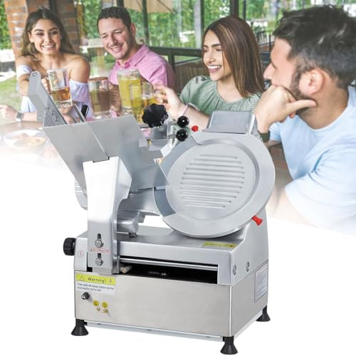 Deli Meat Cheese Ham Slicer, Electric Meat Slicer 12-Inch Stainless Steel Blade, Commercial Meat Slicer Restaurant and Home Use,110V
