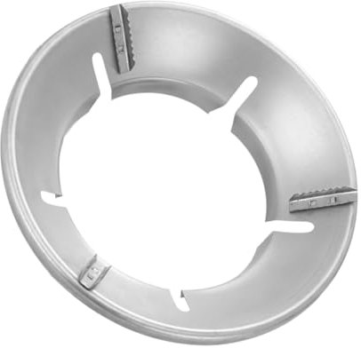 COLLBATH Gasherd Windschutzscheibe Energiesparender Herdring Mit Rutschfestem Halt Robustes Metall Silber Zubehör Für Küchengasherde Brennerabdeckung Für Effizientes Kochen
