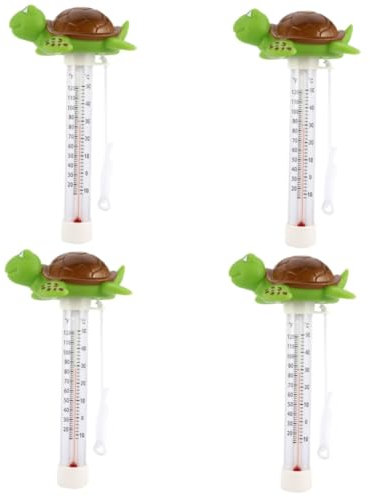 Sosoport 4Pcs Schwimmendes Wasser thermometer Innenthermometer Aquarium im Freien wasserthermometer water thermometer Schwimmendes Thermometer für kaltes Eintauchen Poolthermometer Plastik