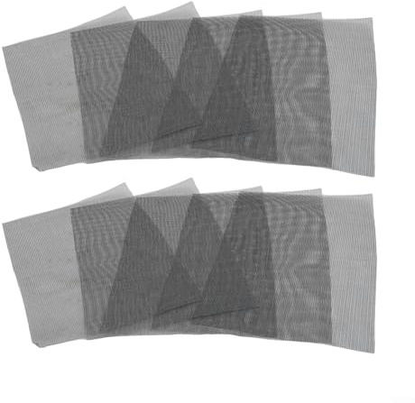 Blumentopf-Drainage-Matten, 10 Stück Netz-Pads zur Vermeidung von Bodenverlust in Bonsai- und Outdoor-Töpfen (grau, 20 x 30 cm)