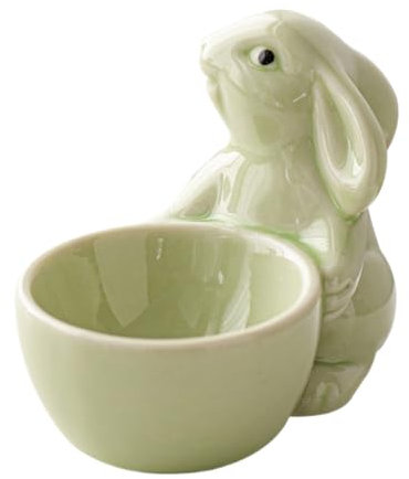 Coquetier | Coquetiers mignons en céramique en forme de lapin | Coquetiers pour œufs de Pâques | Support pour œufs durs de cuisine, petit déjeuner, décoration de Pâques en céramique