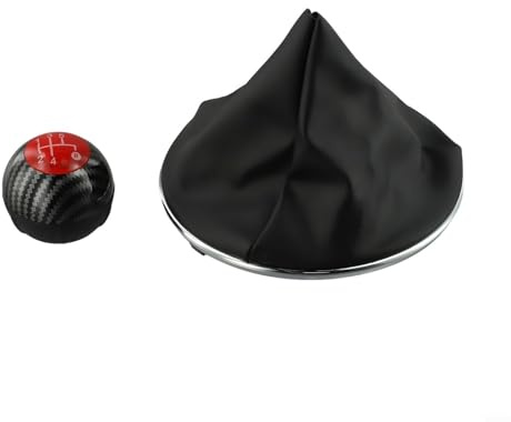 Allthingstore Schaltknauf-Set für Fiat 500 & 500C, 5 6 Gänge, entworfen für 2012 2018 Modelle, ABS und Leder Build (C)