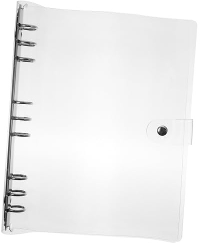 DIYEAH Raccoglitore Trasparente per Notebook con Anelli in Plastica Resistente Copertina Morbida Riutilizzabile per Scuola e Ufficio