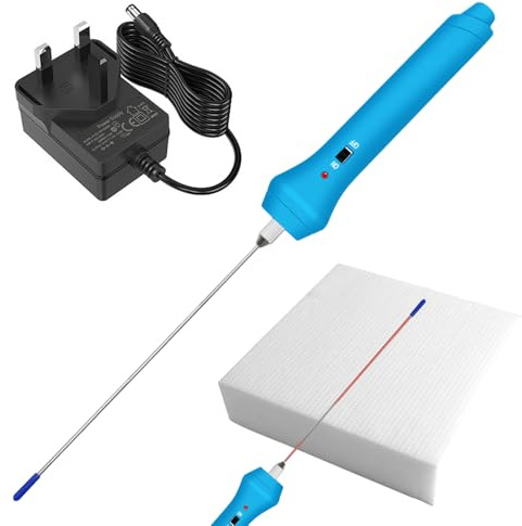 Hojalis Hot Wire Foam Cutter, 15cm Electric Foam Cutter, 110-220V 27W Hot Wire Cutting Pen with Switch and Indicator Light, Electric Polystyrene Cutter for Foam Carving, DIY Crafts,Model Making
