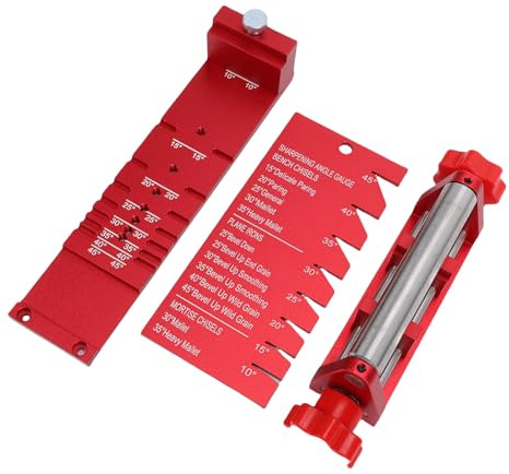 Jelquix Chisel Sharpening Jig, Precise Honing System Kit, Adjustable Angle Fixture, Angle Gauge Included, Ideal for Woodworking Chisels Planes