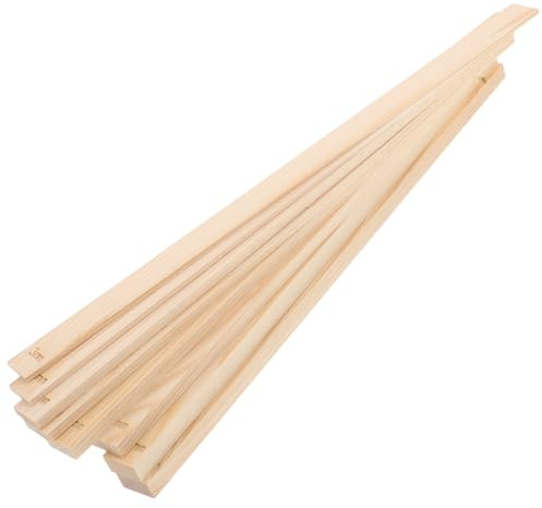 TOYANDONA Set 8 Pezzi Guide per Bastoncini di Mattarello in Legno di Pino Spessori 3-10 MM Utensili per Ceramica e Argilla Polimerica Strumenti per Laminazione e Taglio Argilla Adatti