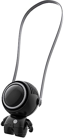Pitadue Ventilador portátil para el cuello, manos libres, sin aspas, 900 mAh, recargable, sin hojas, USB, para exteriores, hogar, USB, recargable, flexible para escritorio