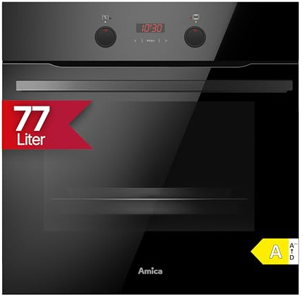 Amica Einbaubackofen 77 L 59,5x59,5x57,5 cm XXL Garraum ABE 94410 S | 11 Backofenfunktionen, SensorControl Timer, Schnellaufheizung, Steam Clean, CoolDoor3, Versenkknebel, Seitengitter