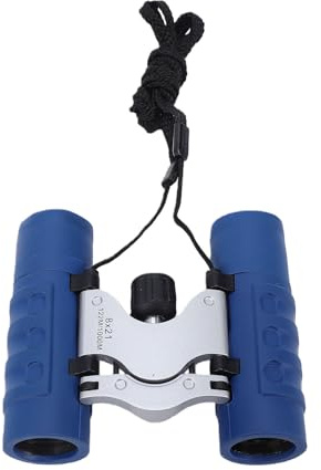 Generic Jumelles pour Enfants 8x21, Conception Compacte et Pliable pour Les Aventures en Plein Air, Idéales pour Les 3 à 12 Ans, étanches et Résistantes aux Chocs (Bleu foncé)