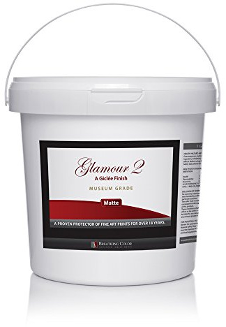 Glamour 2 is an Archival Print Varnish with a Water-Based Matte Finish, Doesn't Yellow, is Quick-Drying, Provides UV Protection, Perfect for Preserving Photographic Prints from Inkjet Printers - 1 Gal