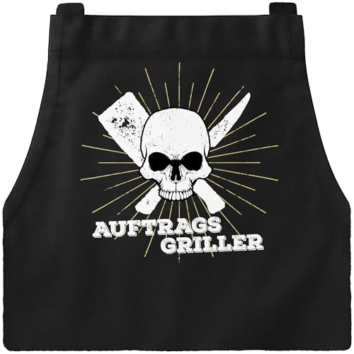 MoonWorks Herren Grillschürze Grillkönig Schürze für Männer Krone
