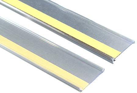 SN-TEC Scannerschienen/Etikettenhalter/Preisschiene transparent, selbstklebend 32mm x 1250mm (25 Stück)