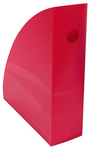 Exacompta - Réf. 18284D - 1 porte revues MAG CUBE - Dimensions 26,6 x 8,2 x 30,5 cm - Pour documents au format A4 et A4 maxi - Garantie 25 ans - Couleur Framboise Opaque