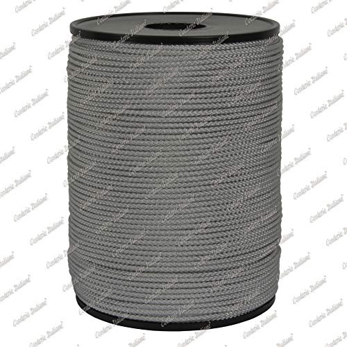 Corderie Italiane 006059912 Cordino minimal grigio perla, 1,5 mm, 50 mt