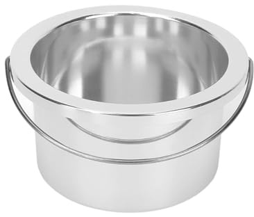 Wachswärmer Innentopf, 100mm Aluminiumlegierung Wachswärmer Ersatztopf, Tragbare Haarentfernung Wachsschüssel Zubehör für Haarentferner Maschine (Silber)