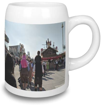 Kopierladen Karnath GmbH Bierkrug/Humpen mit eigenem Foto oder Spruch selbst gestalten - persönliches Motiv auf hochwertigem Keramikkrug - Fotogeschenk