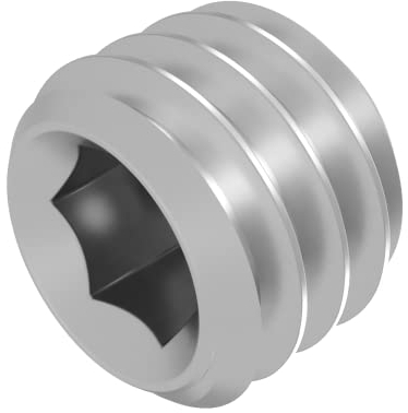 SECCARO Lot de 20 vis sans tête avec anneau M4 x 3 mm, acier inoxydable V2A VA A2, DIN 916 / ISO 4029