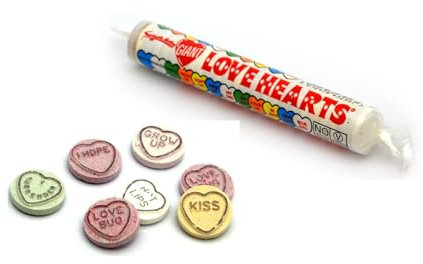 24 Rolls of Love Hearts/Parma Giant Violets/Fizzers by Swizels (Love Hearts)