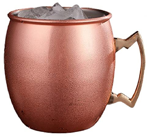 Vepoty Moscow Mule Becher 530 ml gehämmerter Kupferbecher Cocktailbecher Trinkbecher Becher für kalte Getränke Wein Kaffee