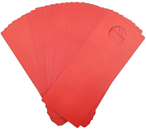 GLOBLELAND 30 Stück Kunststoff-Türknauf-Aufhänger, Schilder, PVC, Leere Türschilder, „Bitte Nicht Stören“, Türaufhänger-Schild Für Büro, Schlafzimmer, Hotel, Konferenzraum, Dekoration (Rot) 82x203mm)