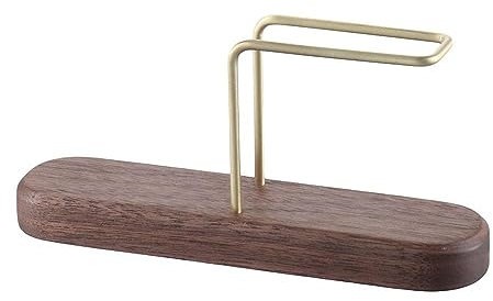 hobbyme Kaffeefilterhalter aus schwarzem Walnuss und Messing, 2 Stück, Kaffeefilterbehälter für Kaffee-Bar/Zuhause/Büro, kompatibel mit #1/#2/#4/V60 Kaffeefilter