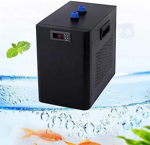 Enfriador de Acuario de 160 l/42 galones, Enfriador de Sistema de refrigeración de Tanque de Peces, Enfriador de Agua hidropónico para Cultivo de Plantas acuáticas, Cultivo de medu