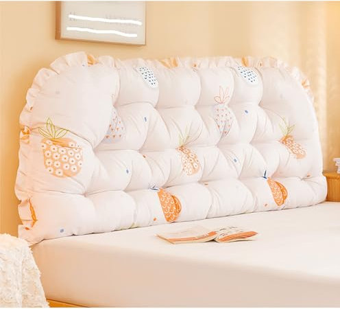 ALSUP Rückenkissen Erhöhte, Niedliche, Große Rückenlehne Abnehmbares Und Waschbares Festes Rückenkissen Für Das Bett, Schutzkissen,002,L180*H65cm