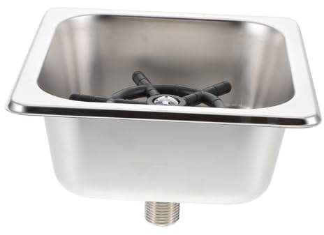 Edelstahl Glaswaschgerät Automatischer Becher und Flaschenreiniger | 1/4-zoll Anschluss, Silber, Edelstahl und Silikon, für Flasche und Weinglas