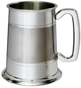Wentworth Pewter - Boccale in peltro satinato, 1 pinta