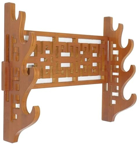 LSRFXF Wandhalterung Bambus Samurai RackWaffenständer Schwertständer Hanger 4 Etagen, Vertikale Waffen-Ausstellungsstände