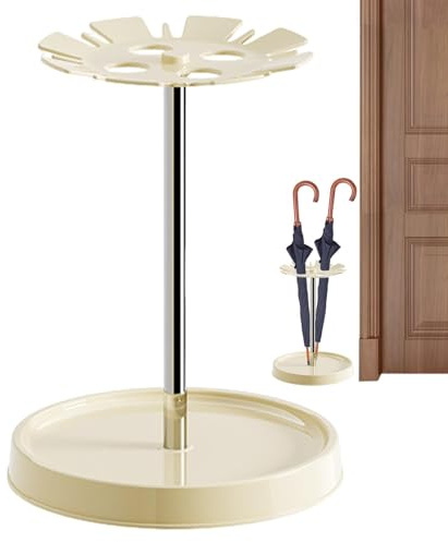 Soporte para paraguas para entrada, soporte para paraguas interior - Paragüero de Acero Inoxidable con 4 Ranuras - Base estable independiente, estante de almacenamiento de paraguas largo/corto para pa