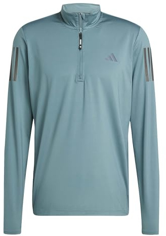 adidas Men's Own the Run Half-Zip Jacket, preloved teal, XL