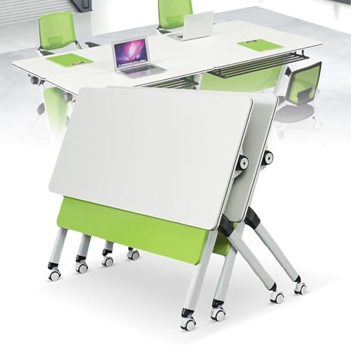 Rollbarer Besprechungstisch Seminar- und Konferenztische Moderner, klappbarer Konferenztisch Klappbarer Konferenztisch Moderner rechteckiger Tisch Konferenztisch Geeignet für Büro- und Bespr