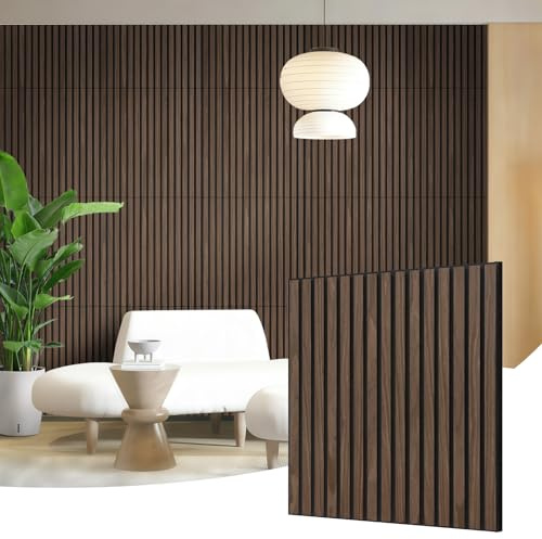 AKK-STAVE - Lot de 4 panneaux acoustiques en bois - 60 x 60 cm - 1,44 m² - Panneaux acoustiques et panneaux en bois - Pour isolation acoustique - Panneaux 3D muraux - Revêtement mural intérieur