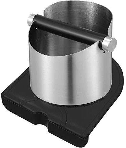 LIFKOME Kaffee-abklopfbehälter Aus Edelstahl Kaffeesatzbehälter Mit Abnehmbarer Klopfstange Und Rutschfestem Pad Für Kaffeezubehör in Haushalt