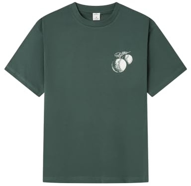 SPRINGFIELD Baseball SS Dark Graphic T-Shirt. 100% Bci Cotton, Vert, L Homme