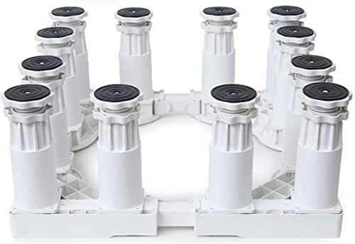 AYCDL Base per Lavatrice, Supporto per Lavatrice Migliorato, Base per Asciugatrice Rialzata per Frigorifero, Supporto per Piedini Robusti da 4/8/12 Piedi, Rulli per,Onecolor-12 Feet