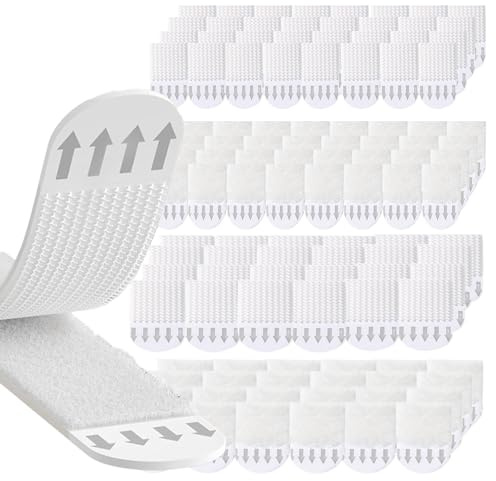 96 Pairs (192strips) Picture Hanging Strips Heavy Duty, No Nails Picture Hanging Strips, Photo Frame Stickers For Wall, Velcro Tape Self Adhesive For Photo Frame And Decorations (16*29mm, 38*38mm)
