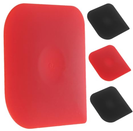 Ciieeo 4pezzi Raschietto per Pasta Utensile Multiuso per Pulizia e Raschiatura Design Ergonomico Bordi Lisci per Uso in Cucina