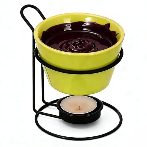 Liqzirtu Schokoladenfondue-Tasse | Wärmer zum Schmelzen von Süßigkeiten | Schokoladen Schmelz Becher | Für Butter Käse Dateabende Zusammenkünfte Weihnachten Familie Kaffee Zuhause Küche