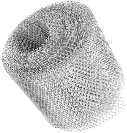 Alipis Rete di Protezione per Grondaie in Lega di Alluminio 5 Pollici X 122 M Copertura per Foglie e Detriti Filtro per Grondaia Resistente Installazione Flessibile per Manutenzione