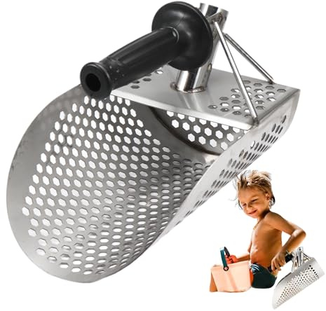 Escavatore in Acciaio – Pala Di Rilevamento Metallico, Strumento Di Scavo Di Tesori Di Setacciatura Veloce E Robusto, Attrezzature Di Rilevamento Esterno Durevole, Sabbia Da Spiaggia | Scavo