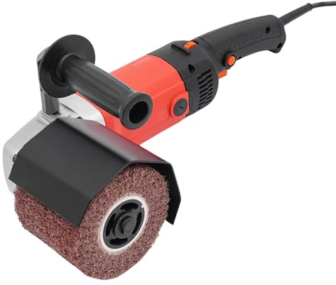 DAHAD Rasoio 2200 W, smerigliatrice angolare professionale, smerigliatrice a 2 rulli, regolazione della velocità a 6 livelli, smerigliatrice per lucidatura di acciaio inossidabile, legno, marmo