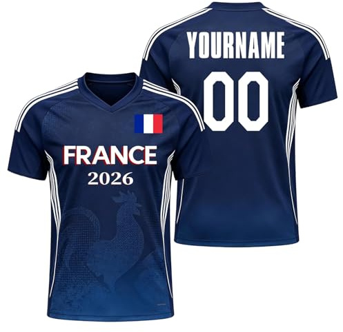 Maillot Foot France 2026 pour Supporters, Maillot de Foot Personnalisé avec Nom Numéro, Maillot de Foot Enfant et Adultes pour Fans France, Historique des Titres & Perspectives 2026