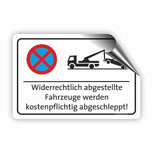 Fassbender-Druck SCHILDER - Parkverbotsschild - Parken verboten Schild - Schild zum Markieren vom absoluten Parkverbot oder Privatparkplatz - Aluverbundplatte für einen Parkplatz (30x20cm Aufkleber)