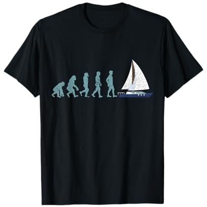 Evolution Segelschiff Segler Skipper Segeln Fun T-Shirt
