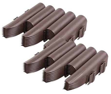 KCT 4.3m / 14ft Brown Wood Effect Plastic Garden Path Lawn Edging Log Border Fencing (16 Pieces)